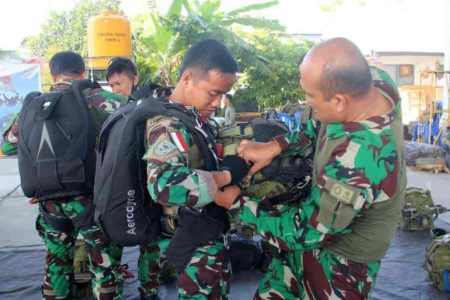 Jelang LSL II TW III Pasmar 2 TA 2021, Prajurit Yontaifib 2 Marinir Latihan Parsial Penerjunan