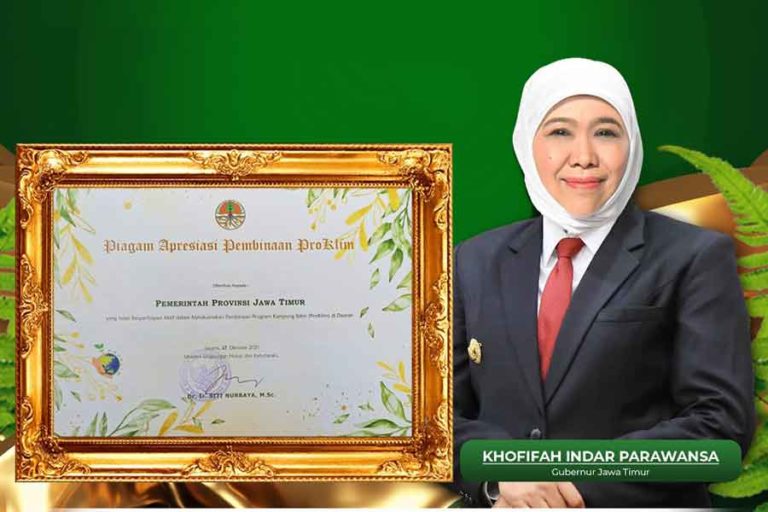 Pemprov Jatim Raih Penghargaan Proklim 2021 dari KLHK