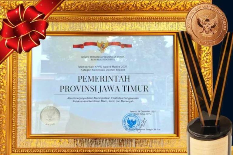 Dua Tahun Berturut-turut, Jatim Sabet Anugerah KPPU Award