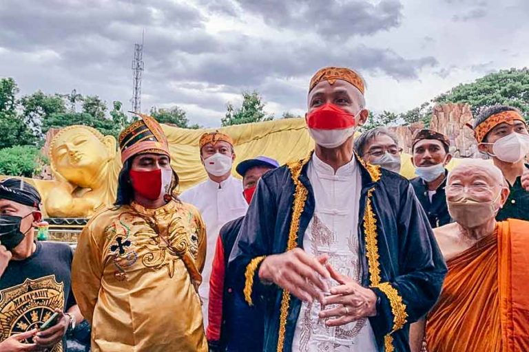 Hadiri Ulang Tahun Mahavihara Mojopahit, Ganjar : Persatuan Indonesia Dimulai Di Sini