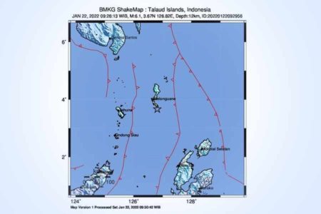 Berlangsung Singkat, Gempa M6,1 Guncang Kepulauan Sangihe