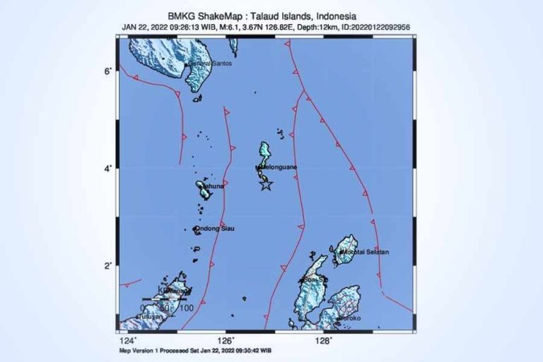 Berlangsung Singkat, Gempa M6,1 Guncang Kepulauan Sangihe