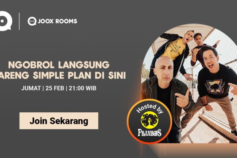 Lewat JOOX Rooms, Simple Plan Sapa Fans Indonesia Besok