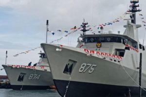 Dua Kapal Perang Buatan Anak Bangsa Resmi Berlayar di Ambon dan Sorong