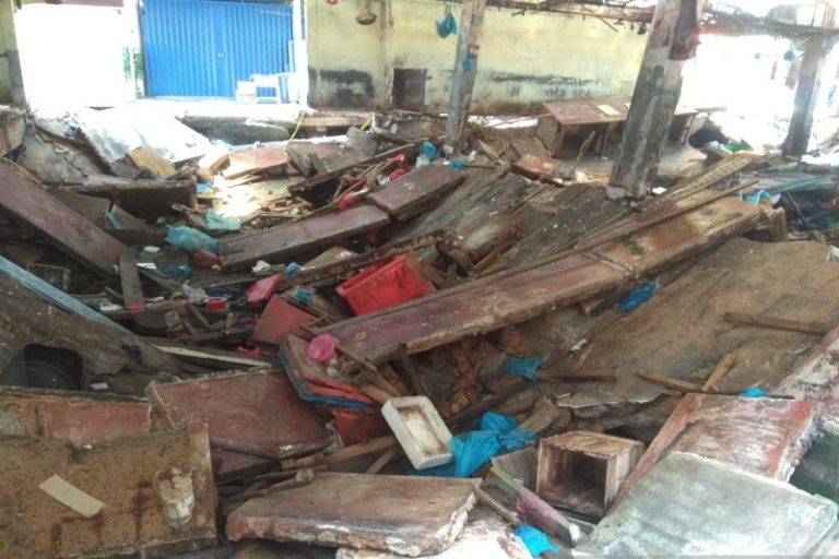 Kalah Undian, Puluhan Pedagang Ikan di Tanjungpinang Tak lagi Dapat Berjualan Setelah Pasar Ambruk