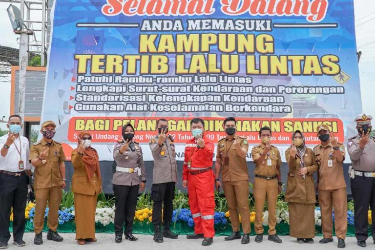 Kurangi Laka Lantas, Pertamina dan Polres Dumai Resmikan Kampung Tertib Lalu Lintas