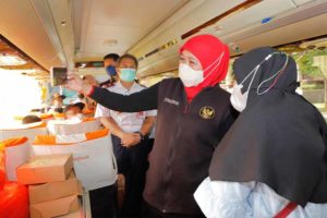 Gubernur Khofifah Berangkatkan Rombongan Mudik Bareng Gratis dari Jakarta ke Jatim