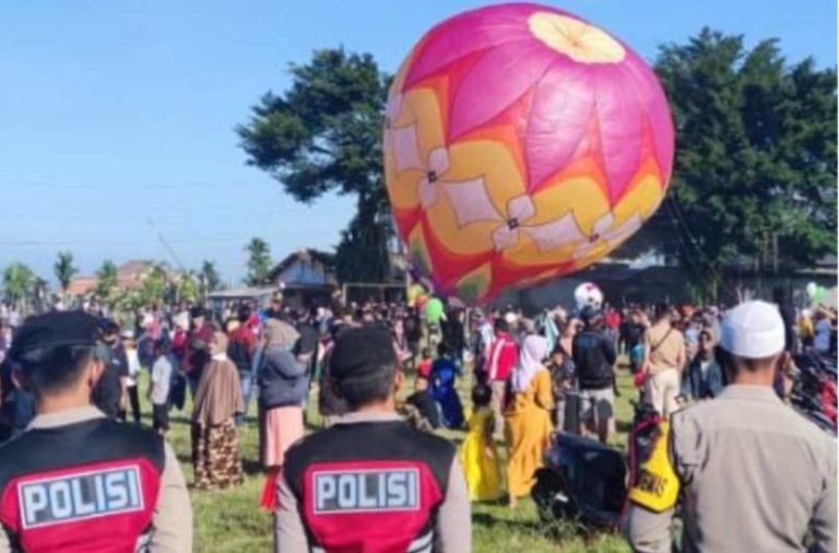 Sambut Idulfitri, Polres Wonosobo Amankan Festival Balon Udara di Empat Lokasi