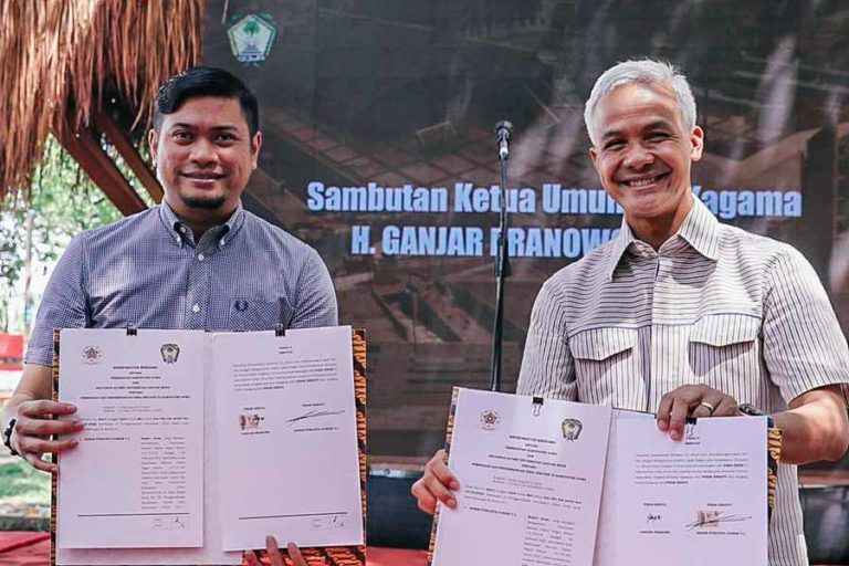 Ganjar Teken Kerjasama Program Desa Inklusif dengan Pemkab Gowa
