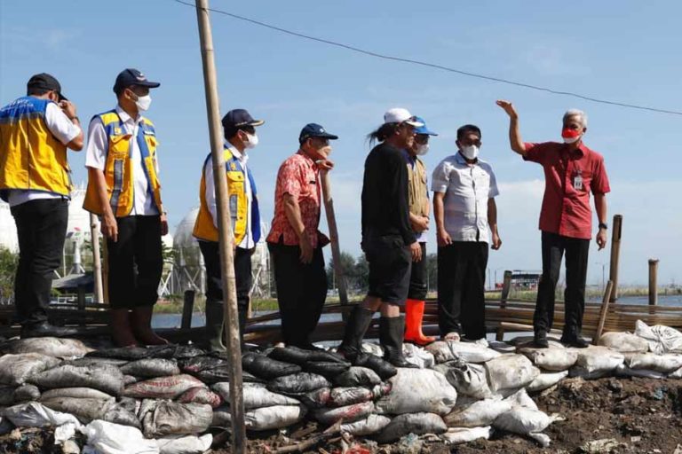 Cek Tanggul Laut Jebol, Ganjar Pastikan Penanganan Jangka Pendek Sudah Dilakukan