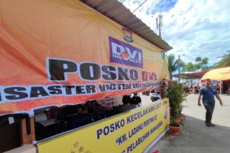 Polda Sulsel Dirikan Posko DVI untuk Identifikasi Korban Kapal Tenggelam