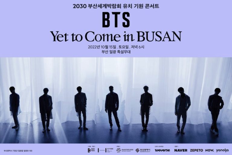 BTS Konser Gratis Oktober Mendatang, Kampanye World Expo