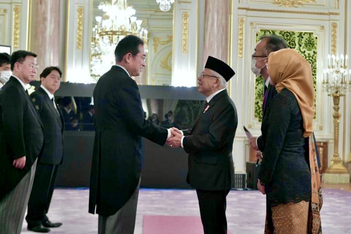 Wapres Ma’ruf Amin Sampaikan Duka Cita ke Istri Shinzo Abe di Greetings Occasion