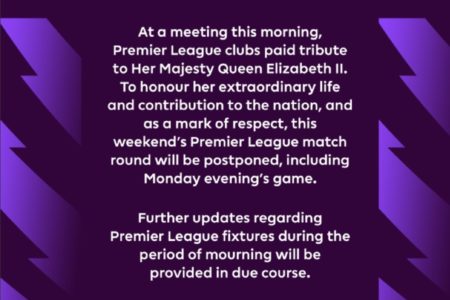 Premier League Tunda Laga Pekan Ini, Hormati Kematian Ratu Elizabeth II
