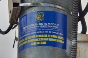 Langgar Aturan, Diskominfo Medan Tempel Stiker di 39 Tiang Menara Telekomunikasi