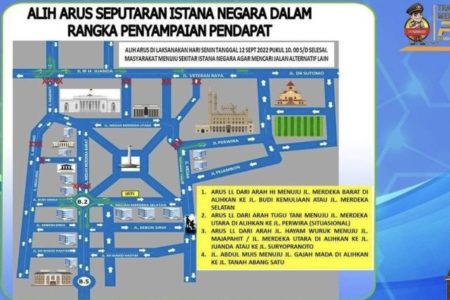Berikut Ini 4 Jalur Lalu Lintas yang Dialihkan Terkait Demo di Istana Besok