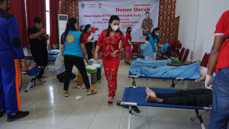 Rayakan 23 Tahun Pemda Landak, PMI Laksanakan Donor Darah