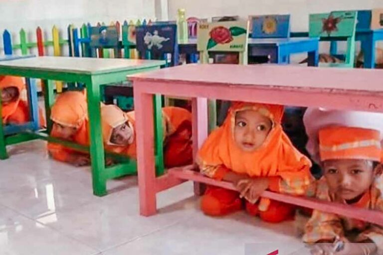 Tanggap Bencana Sejak Dini, BPBD Pamekasan Kenalkan Mitigasi pada Siswa TK