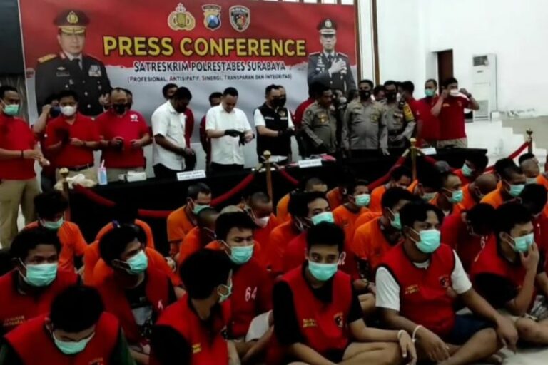 Dari 101 Kasus, 74 Bandit Spesialis Pencurian Sepeda Motor Berhasil Diringkus Satreskrim Polrestabes Surabaya