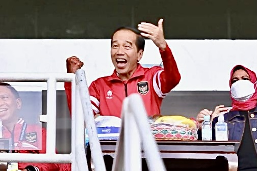Usai Nonton Langsung di SUGBK, Presiden Jokowi Doakan Timnas Menang Lawan Brunei