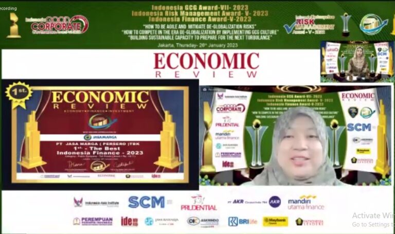 Jasa Marga Raih 3 Penghargaan Ajang Indonesia Good Corporate Governance (GCG) VII-Risk Management V-Finance V Award 2023