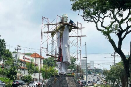 Penampakan Wajah Patung Penari Denok Semarang, Badan Bisa Berputar, Kapan Diresmikan?