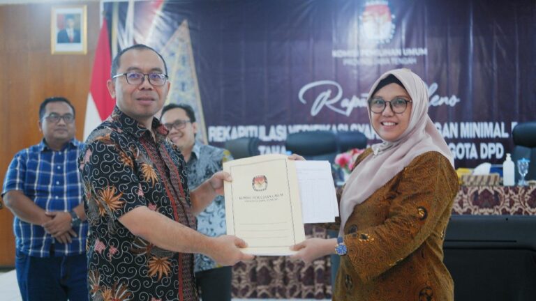 Bawaslu Jawa Tengah Awasi Pleno Rekapitulasi Calon DPD, 7 Memenuhi Syarat 4 BMS