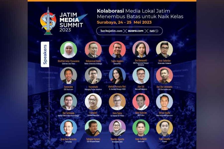 Jatim Media Summit 2023, Forum Kolaborasi Media Lokal untuk Perkuat Kapasitas Event JMS 2023 yang akan dihadiri sekitar 100-an pengelola media lokal se-Jawa Timur dan sekitarnya