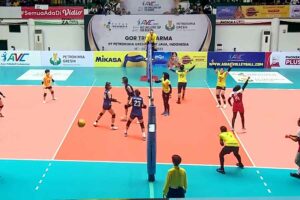 Indonesia Runner Up Asian Volleyball Confederation Challenge Cup 2023 Laga final Asian Volleyball Confederation (AVC) Challenge Cup 2023, Minggu (25/6/2023) malam (foto: tangkapan layar kanal Youtube moji.social)