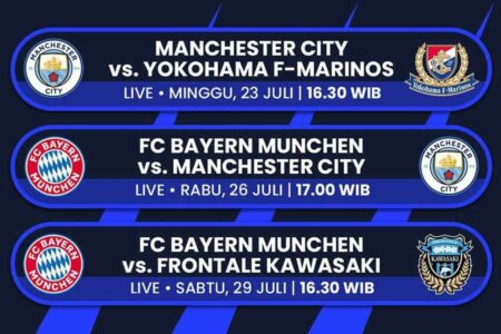 Jadwal Siaran Langsung Laga Manchester City dan Bayern Munchen dalam Japan Summer Friendlies 2023