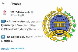 Kemlu RI Kutuk Pembakaran Al Quran di Swedia saat Hari Raya Iduladha