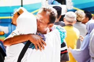 Jemaah Haji Kloter 24 Kabupaten Tuban Tiba di Tanah Air dengan Selamat Salah satu jemaah haji asal Tuban yang baru tiba di tanah air (foto: istimewa)