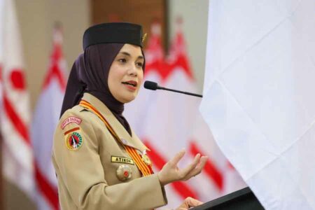 Cuaca Buruk di Korea Selatan, Kontingen Indonesia Jambore Dunia Dievakuasi di Tempat Aman Ketua Kwartir Daerah Jawa Tengah, Siti Atikoh Ganjar Pranowo