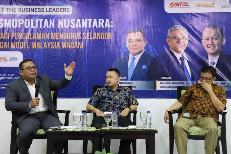 Kosmopolitan Nusantara: Pengalaman Selangor Sebagai Model Malaysia Madani Acara Meet the Business Leader yang diselenggarakan oleh Fakultas Ekonomi dan Bisnis Universitas Paramadina di Jakarta