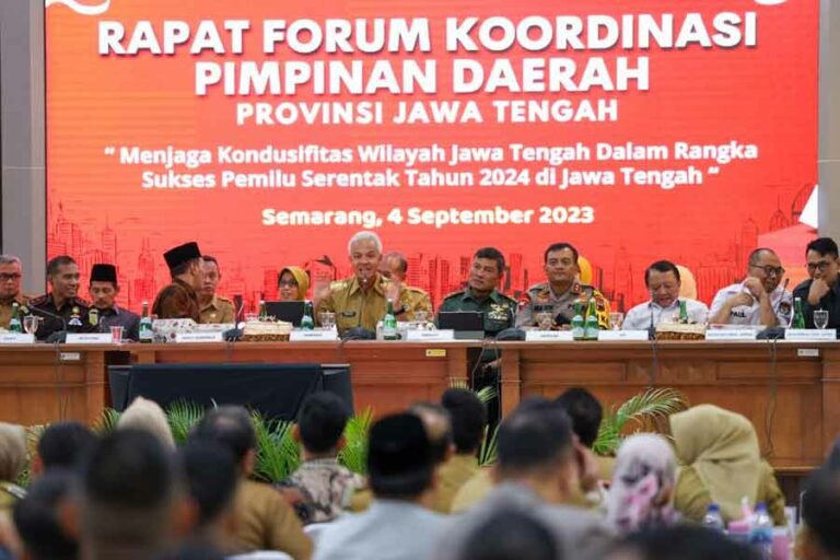 Ganjar Pranowo Ajak Forkopimda untuk Jaga Pemilu 2024 dari Hoaks