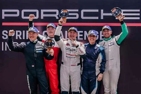 Aldio Oekon Sabet Podium Pertama Balapan Porsche Sprint Challenge Indonesia Round 2