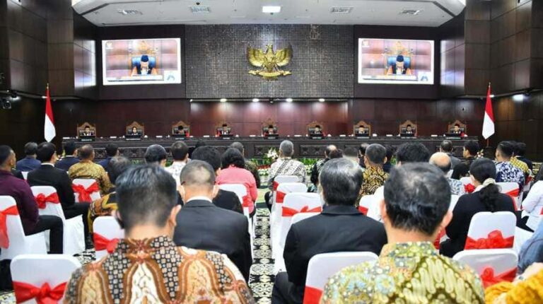 Sidang Pleno Khusus Penyampaian Laporan Tahunan 2023 dan Pembukaan Masa Sidang Tahun 2024 Mahkamah Konstitusi