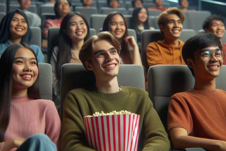 Sinema Hak Digital Soroti Isu Kebocoran Data dan Penipuan melalui Delapan Film Pendek Ilustrasi sejumlah remaja sedang nonton film bersama (fok pilar.id)