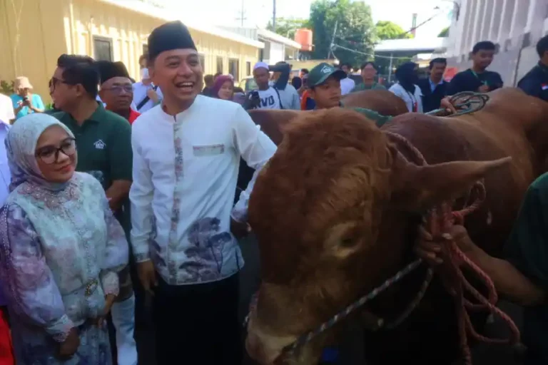 Wali Kota Eri Serahkan Puluhan Hewan Kurban ke RPH Surabaya untuk Warga