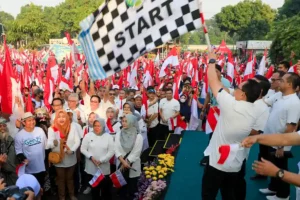 Pj. Gubernur Adhy Bersama Puluhan Ribu Masyarakat Jalan Sehat Sambut Tahun Baru Islam 1 Muharram 1446 H