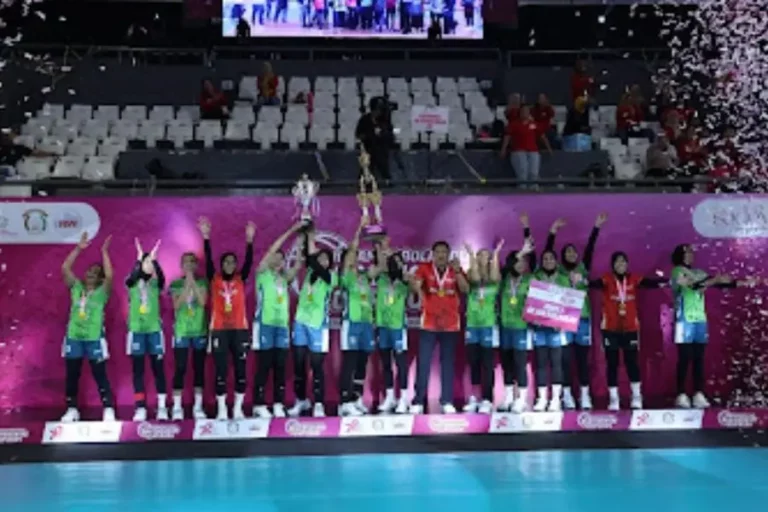Tim Jawi Wetan PD Bhayangkari Jawa Timur Juara I Turnamen Bola Voli Bhayangkari Cup 2024