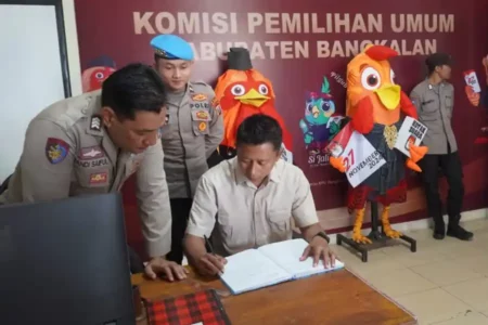 Polres Bangkalan Perketat Patroli dan Penjagaan Kantor KPU dan Bawaslu Jelang Pilkada 2024