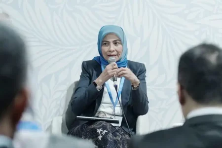PLN Bahas Strategi Pembiayaan Transisi Energi di COP29 Azerbaijan Direktur Keuangan PLN Sinthya Roesly (foto: Dok PLN)