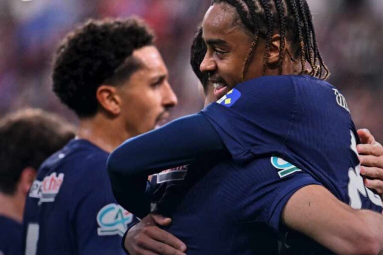 PSG Bungkam Reims 3-0, Bradley Barcola Bersinar di Final Piala Prancis 2025 Piala Prancis 2024-2025, Paris Saint-Germain F.C. vs Stade de Reims. PSG menang 3-0. (foto: facebook @PSG)