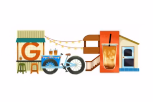 Google Doodle Hari Ini: Kopi Susu Gula Aren, Sajian Nusantara yang Hadir di Cafe dan Kaki Lima Google Doodle