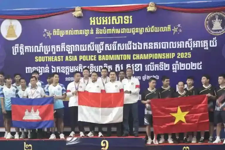 Tim Bulutangkis Polri Juara Umum SEA Police Badminton Championship 2026, Borong 4 Emas dan 2 Perak di Kamboja Tim Bulutangkis Polri meraih 4 emas dan 2 perak pada SEA Police Badminton Championship 2026 di Kamboja, sekaligus menjadi juara beregu.