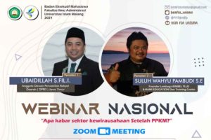 Helat Webinar Nasional, BEM FIA Unisma Ajak Peserta Ulas Dampak Pandemi Terhadap Dunia Wirausaha