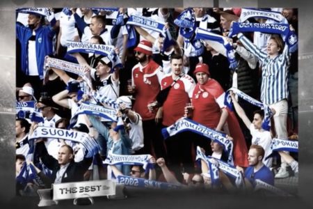 Aksi Fans Denmark dan Finlandia di Laga Piala Eropa 2020 Diganjar Penghargaan Fans Terbaik FIFA