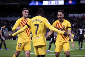 Barcelona Bantai Real Madrid 0-4, Aubameyang Jadi Raja Baru El Clasico