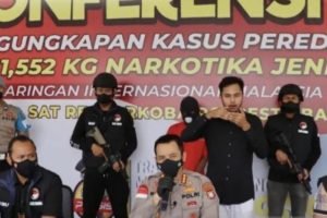 Polisi Gagalkan Penyelundupan Sabu Seberat 31,5 kilogram Dari Malaysia